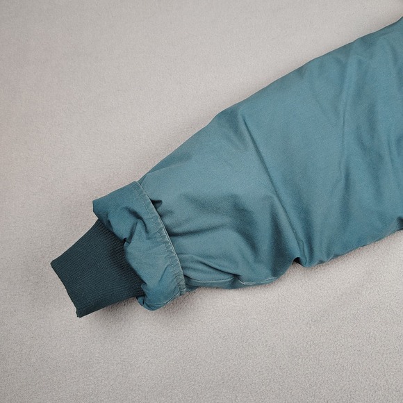 Vintage Eddie Bauer Goose Down Parka Mens Medium Forest Green Hooded Coat USA - Picture 5 of 14